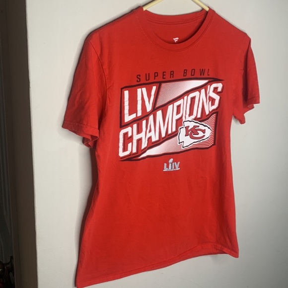 Kansas City Chiefs Super Bowl LIV Short Sleeved Tee Shirt Game Day KC Size M Red - Picture 2 of 10